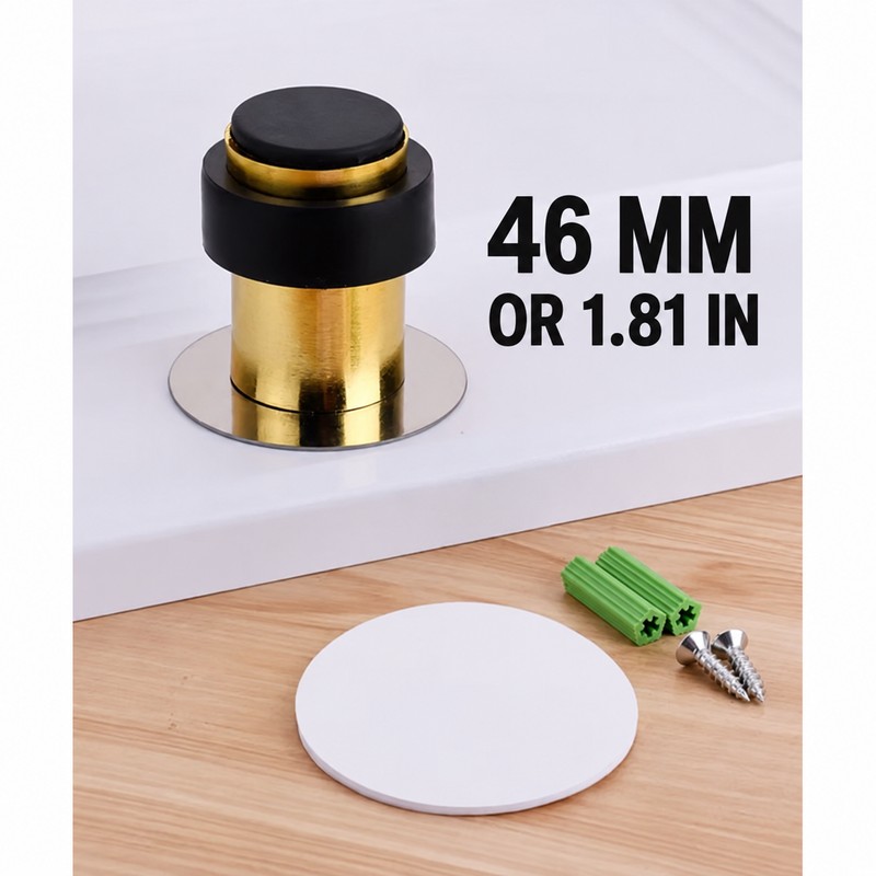 Self-Adhesive Door Stopper for Wall Protection – Stainless Steel Door