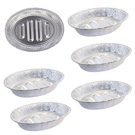 4 Count Disposable Turkey Roasting Aluminum Pans | Extra Large Heavy-Duty Foil Container | Deep, Oval Shape for Meat, Chicken, Roasts, Ribs, Cooking | Recyclable