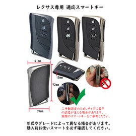 [KUNIO] Lexus Exclusive Key Case, Key Holder, Key Cover, Genuine Leather, Zinc Alloy, Compatible with Lexus, ES ES300h, ES350, UX UX200, NX, LC500, LC500h, LS500, GS IS RX, LX RC 2018 2019, B Red