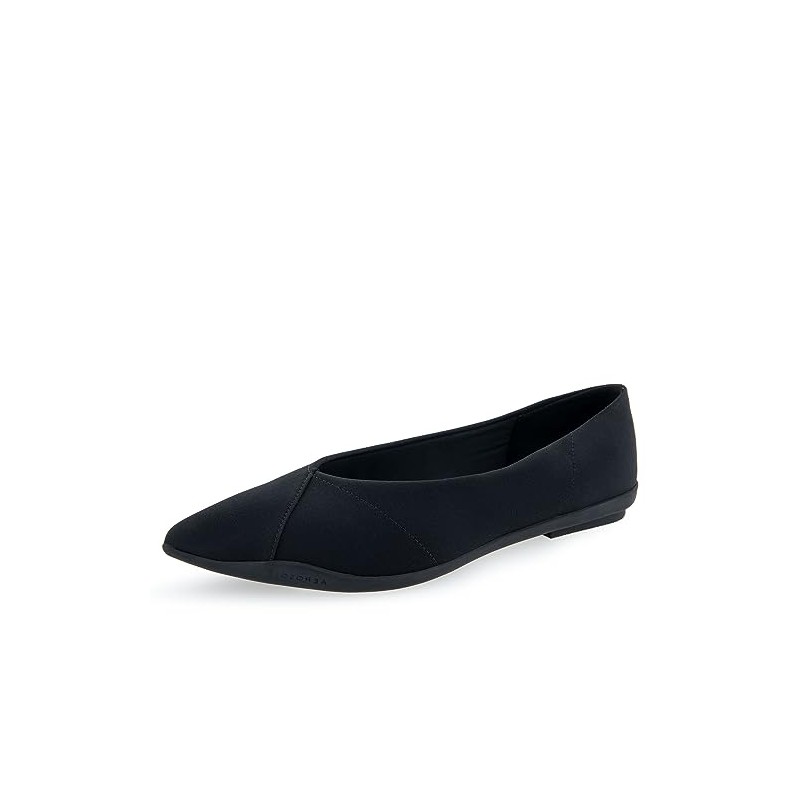 Aerosoles Women's DEL Flat, Black Stretch, 8