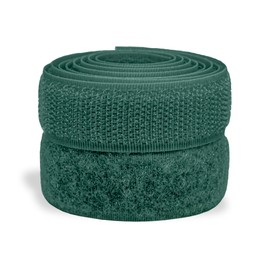 3/4 inch Kelly Green Sew on Hook and Loop Tape Non-Adhesive 1 Yd Thin Nylon Heavy Duty Strips Sewing Fastening Fabric Fastener Interlocking Set for Military Form Bags Clothes Shoes Backpacks DIY Craft