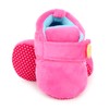 Superminis unisex-baby Dual Color Velvet Soft Base Booties/Shoes With Wooden