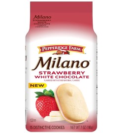 White 🟢 New Limited Pepperidge Farm Milano Strawberry White Chocolate Cookies 7oz