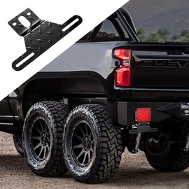 RGOAANC Trailer License Plate Bracket, License Plate Holder, Aluminum Trailer License Plate Light Bracket with Light Mount Hole, License Plate Mount Car Accessories for RV, Boat, Trailer Licence Tag