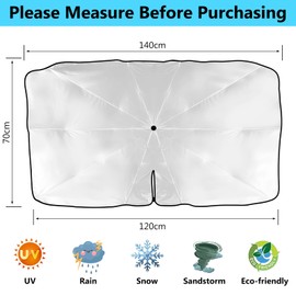 Car sun protection, windscreen, windscreen sun protection, heat protection, car parasol, suitable for most models