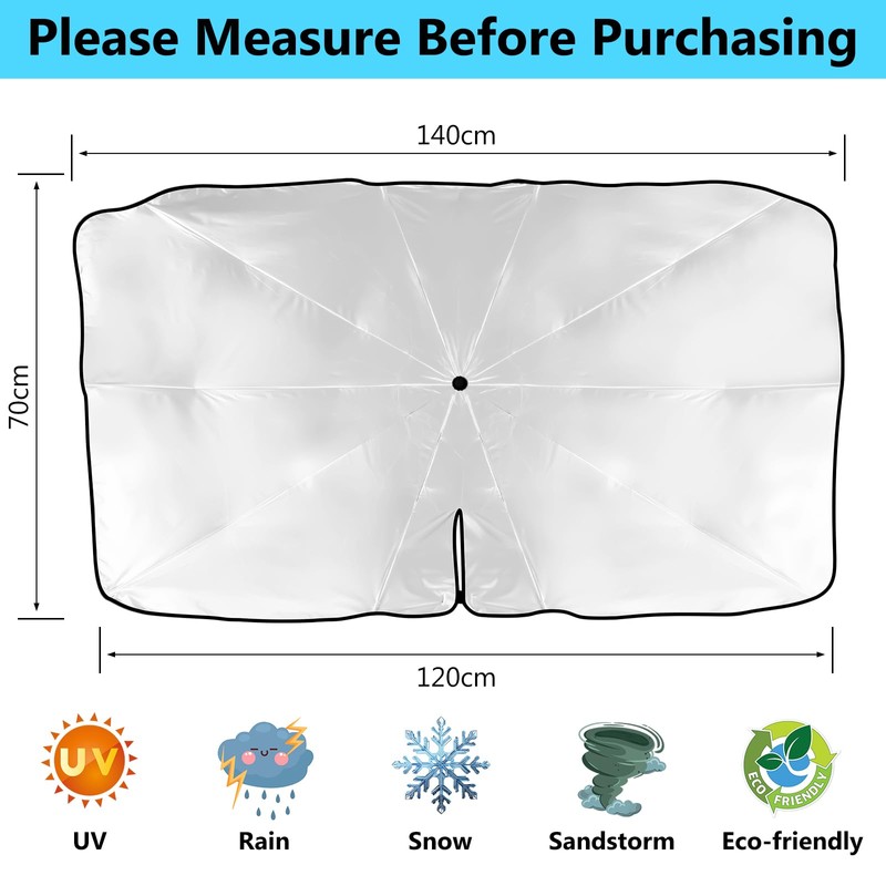 Car sun protection, windscreen, windscreen sun protection, heat protection, car
