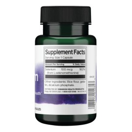 Swanson Selenium L-selenomethionine 100 Mcg 200 Caps Sabor Sin sabor