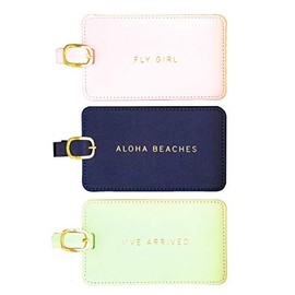 Eccolo World Traveler Luggage Tag Set of 3, Aloha, Aloha, One Size