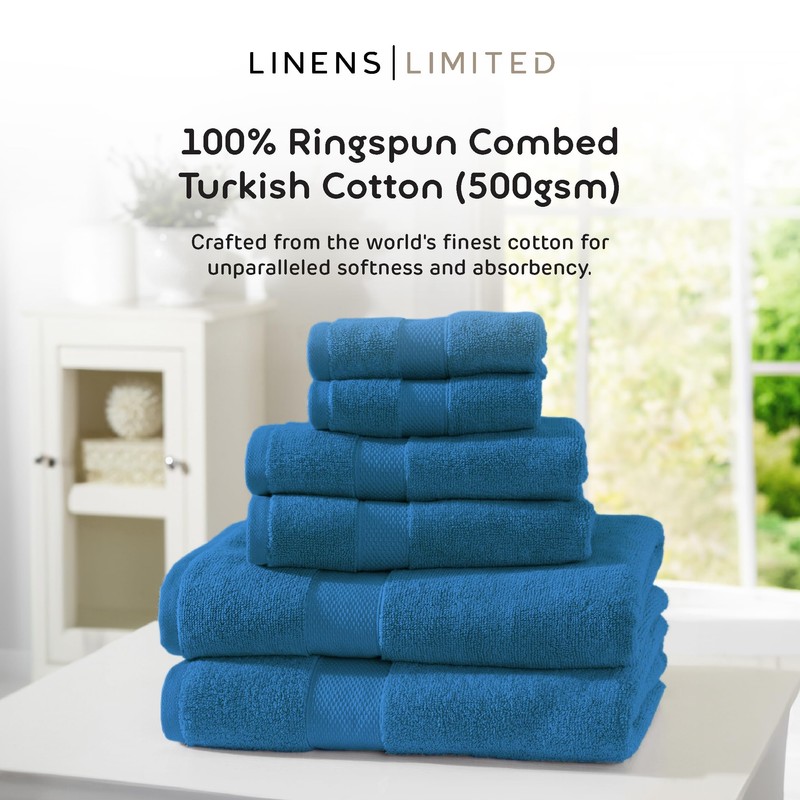 Linens Limited Turkish Cotton Bath Towels, Large Bath Sheet for