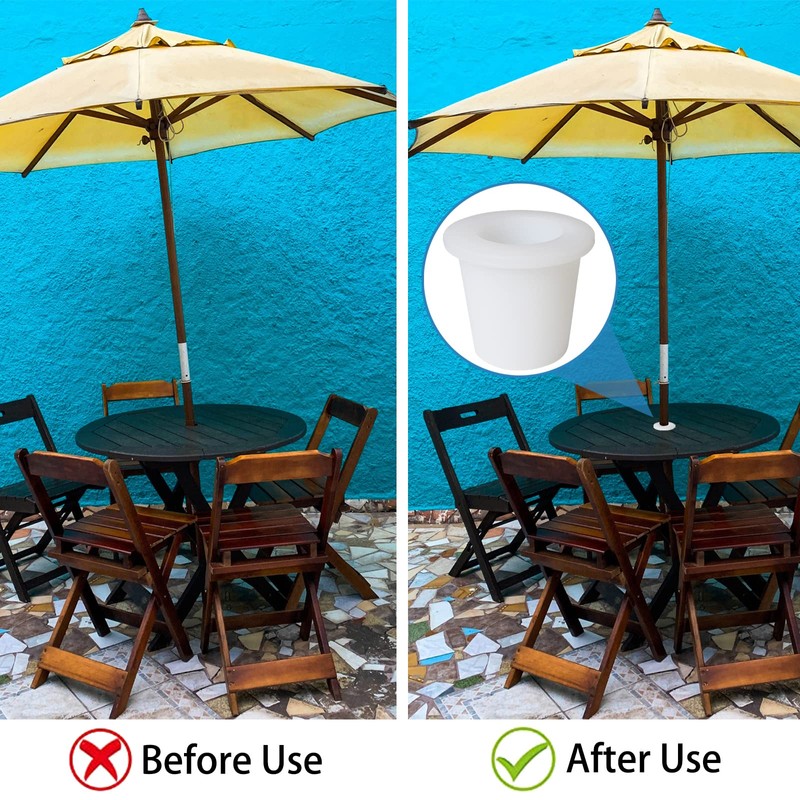 GHAMYEE Patio Table Umbrella Hole Ring Wedge Plug Stabilizer Sleeve