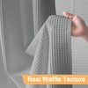 River Dream Grey Cotton Blend Shower Curtain with Snap in