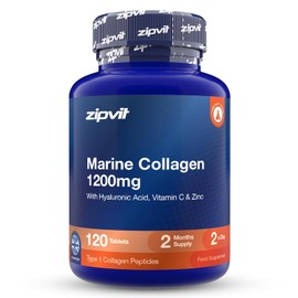 Zipvit Marine Collagen Tablets 1200mg with Hyaluronic Acid Vitamin C & Zinc