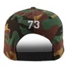 Trendy Apparel Shop Small Number 73 Back Embroidered Flatbill Snapback