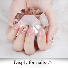 60mm(2.36 in) Large Crystal Diamond Paperweight with Stand Jewels Home Wedding Decorations Centerpieces Decor (Clear)