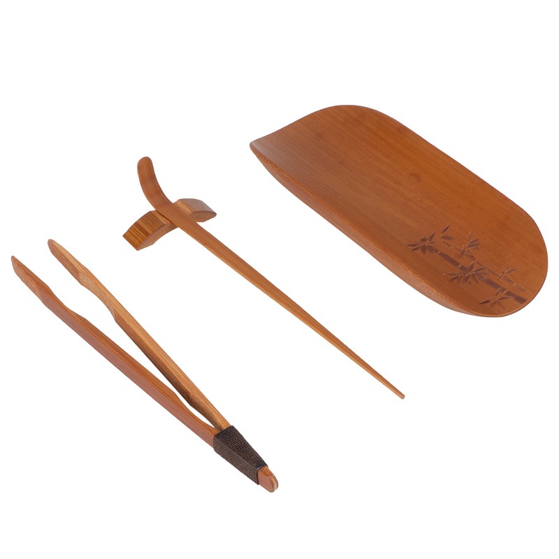 4Pcs set Tea Scoop Set Bamboo Hand Made Carving Tea