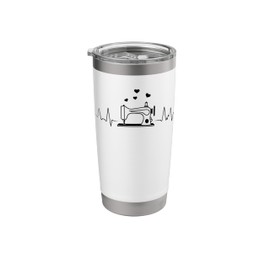 Heartbeat Line Art Sewing Machine Stainless Steel Insulated Tumbler