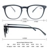 HAPJOYS 3 Pack Reading Glasses Women Men Stylish Oval Readers