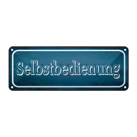 FEMER Tin Sign 27 x 10 cm Self-Operation Metal Decorative Sign Tin Sign