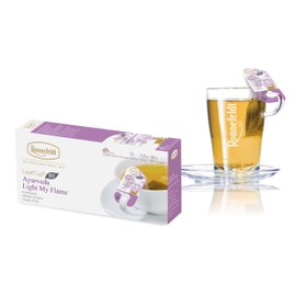 Ronnefeldt LeafCup Ayurveda Light My Flame Chai – Organic Caffeine-Free Loose Leaf Herbal Tea with Ginger, Lemon Peel & Peppermint – 15 Individually Wrapped Tea Bags