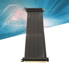 Yunir Ultra PCIe 4.0 X16 Riser Cable [RTX4090 RX6950XT x570 B550 Z690 Tested] Shielded High-Speed Vertical Mount Gaming PCI Express Gen4┃Universal 90 Degree Socket (20cm / 7.8") 3.0 Gen3 Compatible