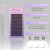 LINNY LASHES Klassische Wimpernverlängerung, 0.15 mm Stärke, 1:1 Einzelwimpern, Curls