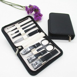 爪切り9本セット ネイルケアセット 爪切り 爪きり 爪やすり やすり 耳かき 持ち運び ポータブル コンパクト 便利 ケース付き収納