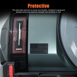 for Hummer EV Accessories Tailgate Emblem American Flag Decal,Embossed 3D USA US Flag Car Decals Bumper Stickers for Hummer EV SUV Pickup 2022-2024 2025 (Smoked/Left)