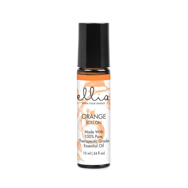 Ellia Orange Essential Oil Roll-On | 10ml, 100% Pure, Therapeutic Grade