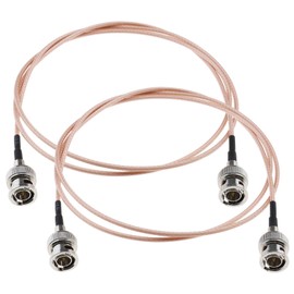 VGOL 2Pcs BNC Male to Male Cable RG179 75 Ohms BNC Male to Male Coaxial Cables BNC Connector Adapter for Video Equipment Cameras SDI Converter Copper