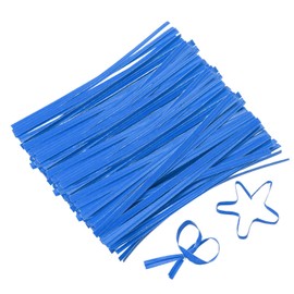 uxcell 4" Kraft Paper Twist Ties, Metallic Twist Ties Reusable for Bakery, Candy Bags, Coffee Bags, Goodie Bags, Pack of 1000, Blue