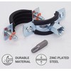SKIR'CO Pipe Clamps with Rubber Coating for 26-30 mm Pipes,