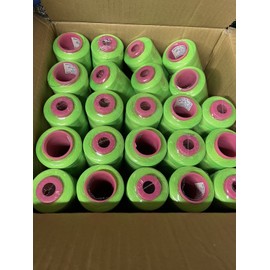 NICE FABRICS 50 Big Spools Neon Green Serger Overlocker Quilting Sewing Threads T27 Quality