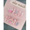 [EL Innail] Pink Ribbon Puppy Ice Parts Handmade Nail Tip