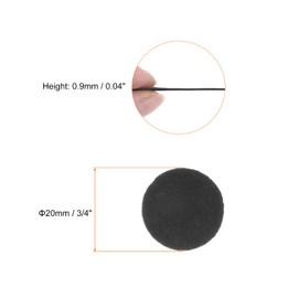 HARFINGTON 240pcs Round Adhesive Felt Circles, 20mm 3/4" Pre Cut Felt Craft Stickers Non-Woven Mini Felt Fabric Circles for DIY Sewing Handcraft Cut Projects Craft Finishing, Black