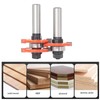 Sinoprotools Adjustable Tongue and Groove Router Bit Set 1/2" Shank,2