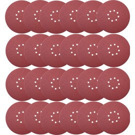 Tonmp 50 PCS 80 Grit 9 Inch 8 Hole Hook-and-Loop Sanding Discs Sandpaper -Premium Aluminum Oxide Sander Paper for Drywall Sander (80 Grit - 50 Pack)