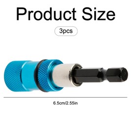 Rumyve 3pcs 1/4 Hex Shank Drywall Screwdriver,Adjustable Screw Depth Screwdriver Bit Holder,Adjustment Drywall Tools,Bit Holder for Impact Driver