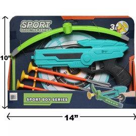 Arcady Crossbow Toy Set, Beautiful Color, 11 Inches, Includes 3 Dart Arrows, New in Box