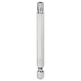 sourcing map T35 Security Torx Bit 1/4" Hex Shank 3" Long S2 Steel Magnetic Tamper Resistant Star Bits Screwdriver Torx Head with Hole for Driver Drill Bits Remove Fastening Screws