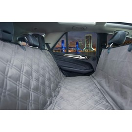 Bulldogology Dog Car Seat Cover Waterproof Heavy Duty Bench Dog Hammock Backseat Protector from Hair, Muddy Paws, Scratches - Pet Car Seat Cover for Cars Trucks SUVs (X-Large, Grey)