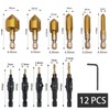 12 PCS Countersink Drill Bit Set, 6 PCS High Speed