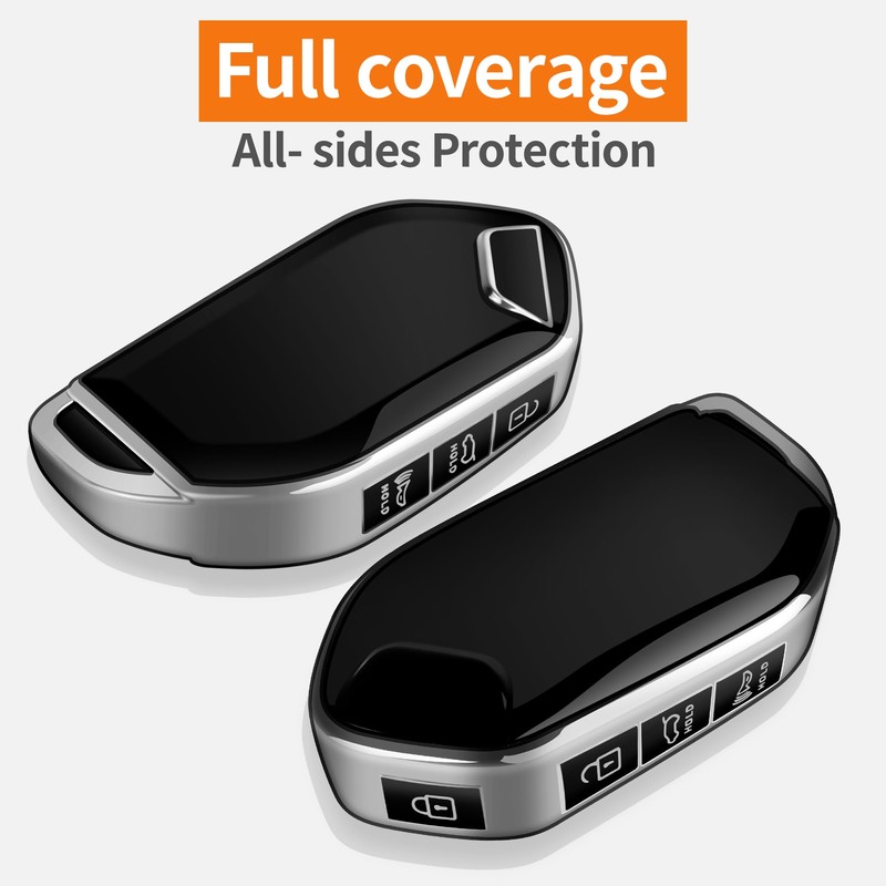 Sindeda for Kia Key Fob Cover with Keychain Soft Full