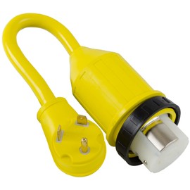 Conntek 14381, 30 Amp RV Plug Pigtail Adapter to 50 Amp Locking Connector
