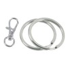 MegaCrea DIY Silver Double Rings 2 Pieces and Mousq Keyring