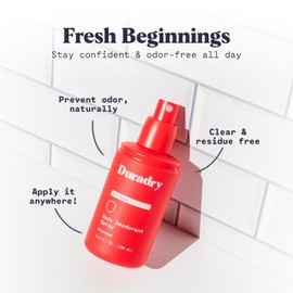 Aluminum-Free Whole Body Deodorant Spray for Men and Women - Unscented Deodorant for Whole Body, Natural Odor Neutralizer, Clear and Residue Free, Non-Staining, Cruelty-Free - 3.4 Fl Oz (Pack of 3)