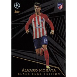 Topps Match Attax 2023 2024 Alvaro Morata Black Edge Edition Card #495