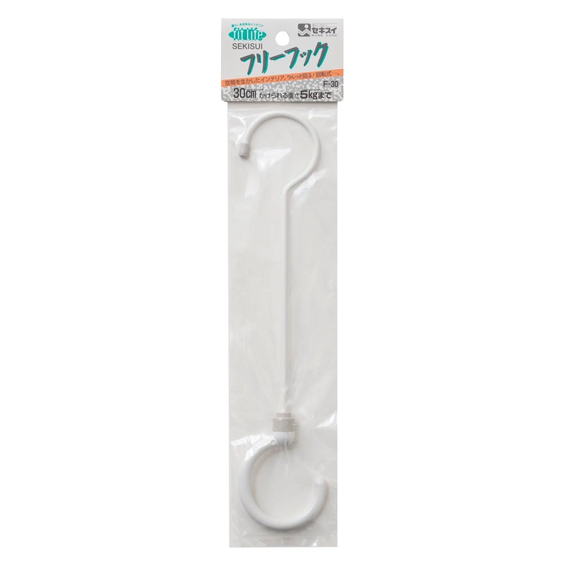 Sekisuijushishoji F-30 Hook, White, 11.8 inches (30 cm)