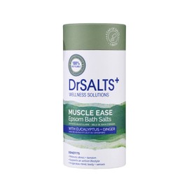 DrSALTS+ Muscle Ease Epsom Salts - Soothing Epsom Bath Salts to Relieve Strains, Pain & Stiffness with Eucalyptus & Ginger Essential Oils - Vegan & Cruelty-Free, 750g