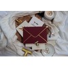 JoliCoon 3 Envelopes A6 Dark Red with Gold Foil and