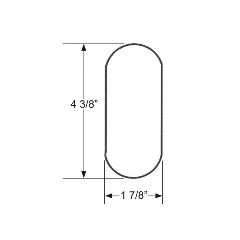 Blazer B278SRW Red Oblong Reflector-1 Pair